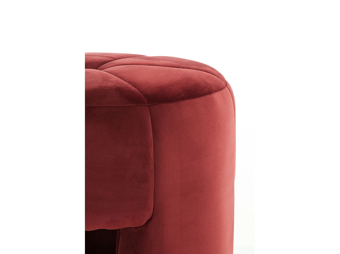 Pouf BATOEMI - Ø51x45cm - Rouge