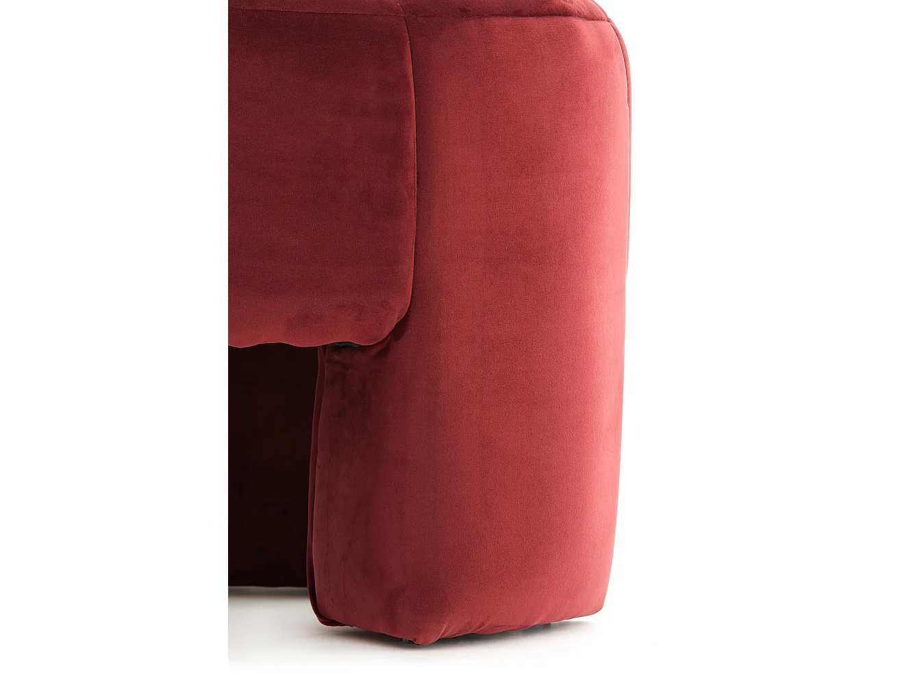 Pouf BATOEMI - Ø51x45cm - Rouge
