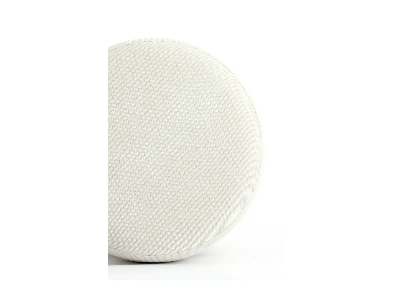 Pouf CURTEA - Ø42x43cm - Blanc
