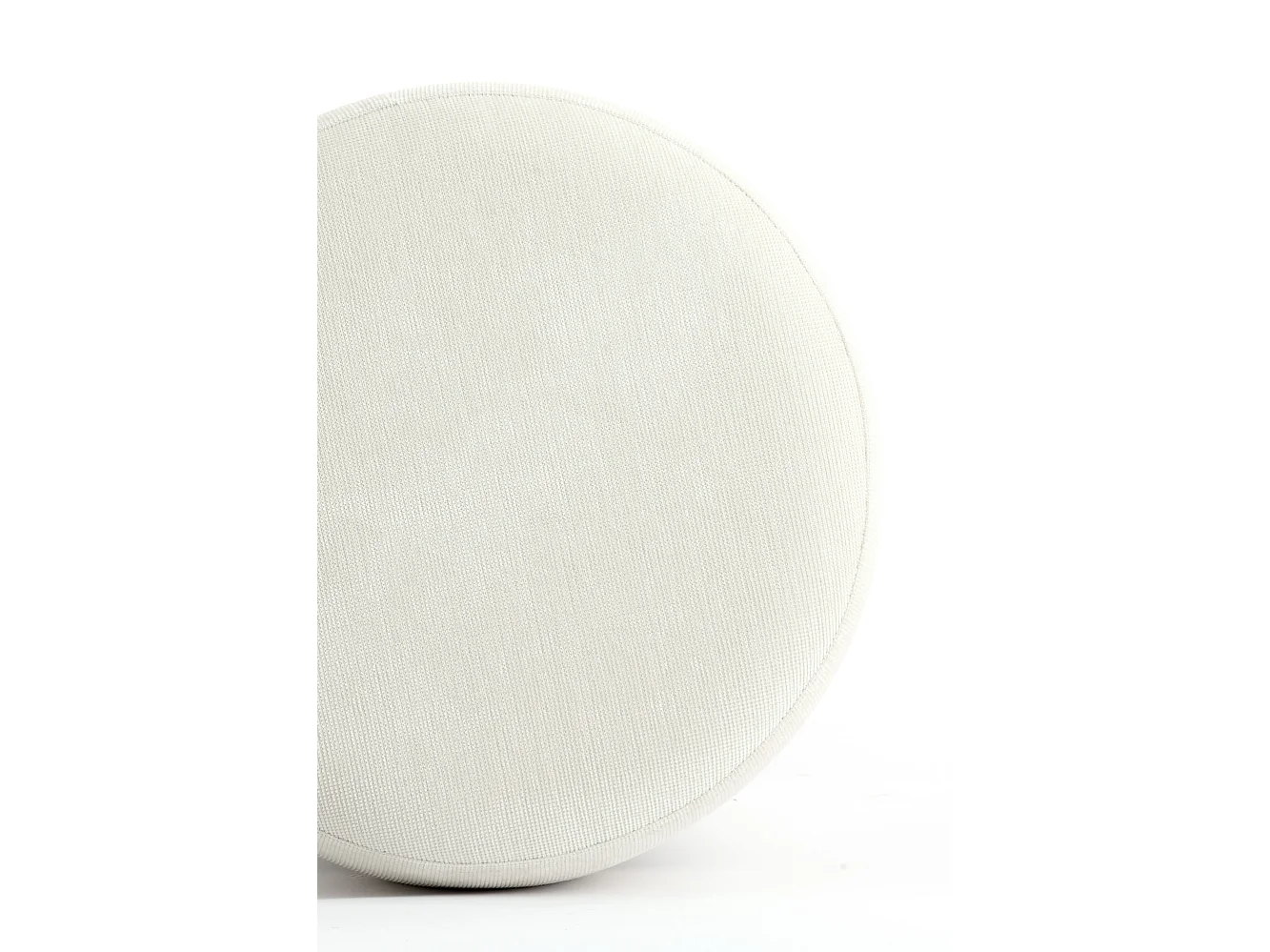 Pouf CURTEA - Ø42x43cm - Blanc