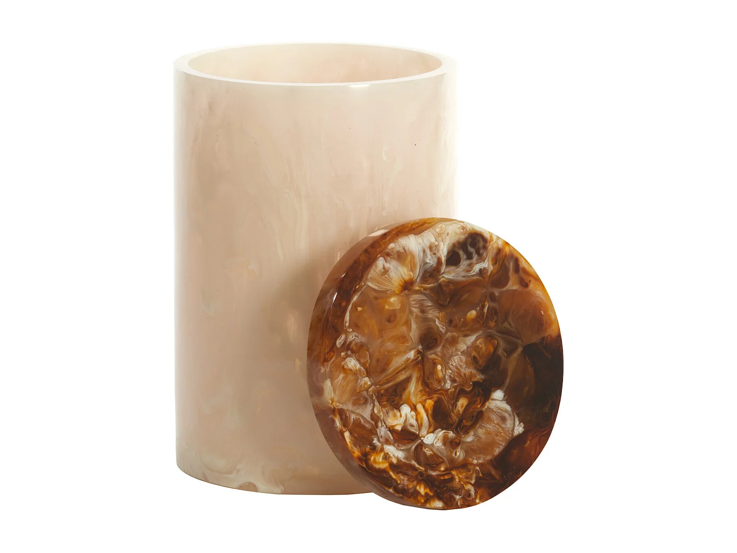 Déco KELIMUTU - Ø15x24cm - Blanc