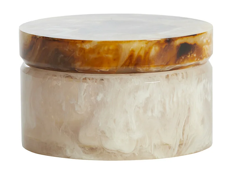 Deko KELIMUTU - Ø15x9,5cm - Weiß