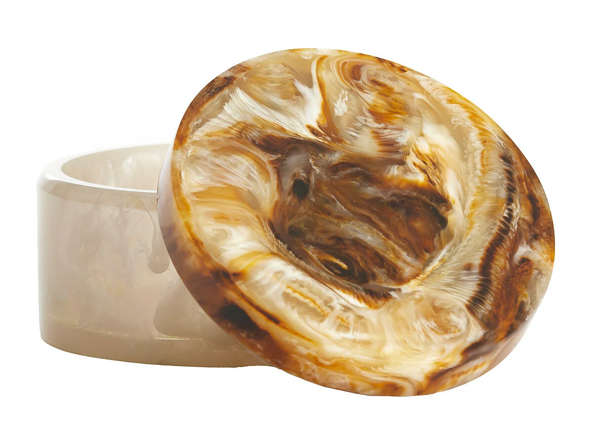 Déco KELIMUTU - Ø15x9,5cm - Blanc