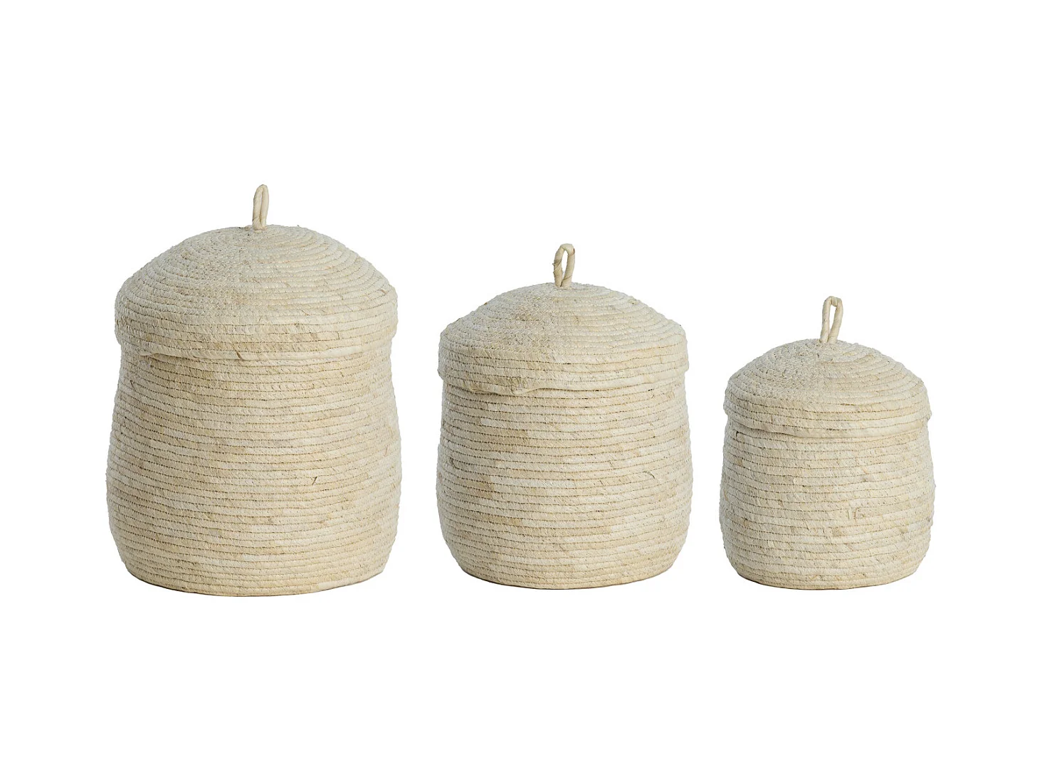 Mand KENMARE - Ø34x36cm - Bruin - Set van 3