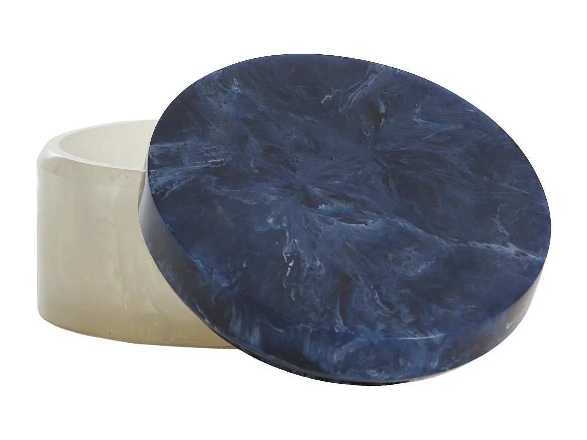 Déco KELIMUTU - Ø15x9,5cm - Blanc