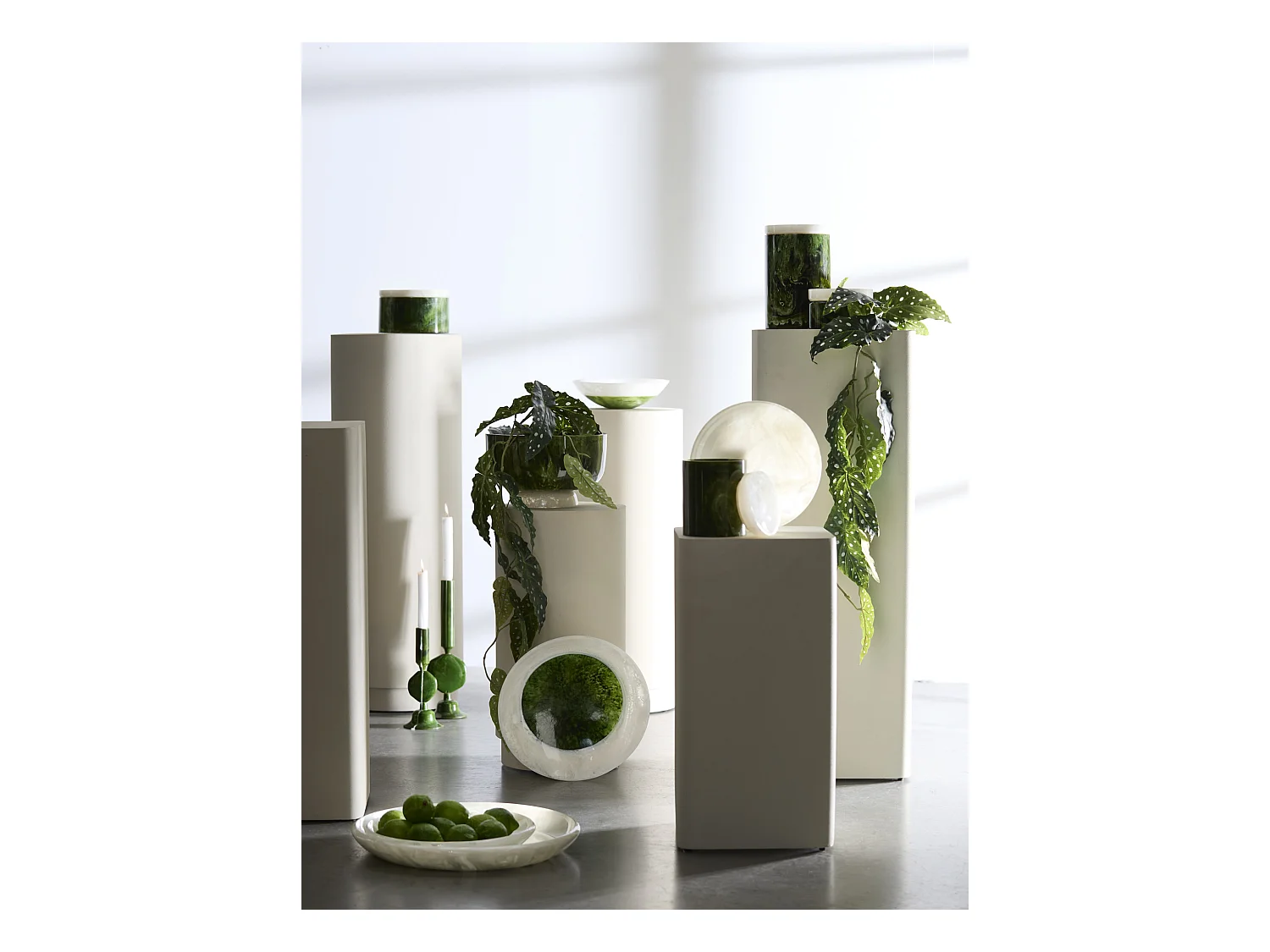 Déco KELIMUTU - Ø15x24cm - Vert