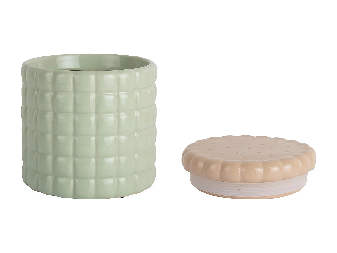 Storage Jar Biscuit Box - Zachtgroen