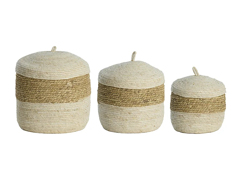 Korb KENMARE - Ø34x36cm - Braun - 3er-Set