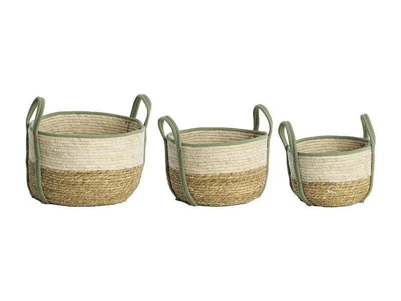 Panier KINSALE - Ø33x23cm - Marron - Lot de 3