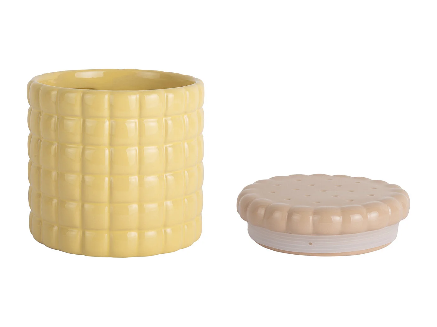 Storage Jar Biscuit Box - Zachtgeel