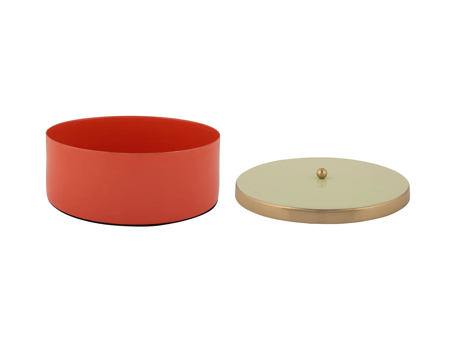 Boîte de rangement Double Funky Large - Rouge écarlate et vert tendre