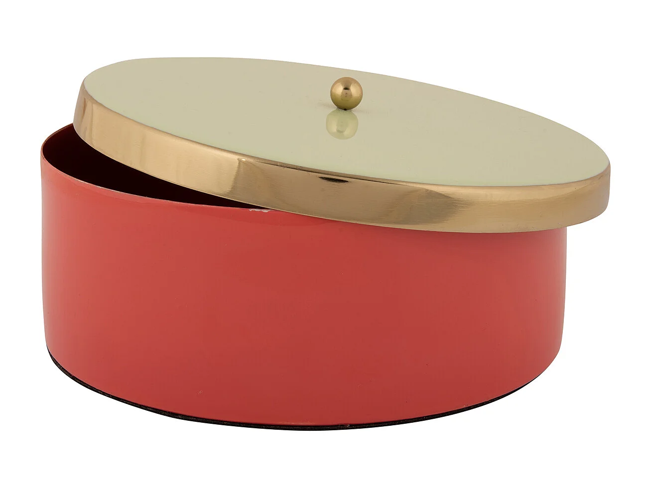 Caja de almacenamiento Double Funky Large - Rojo escarlata y verde suave