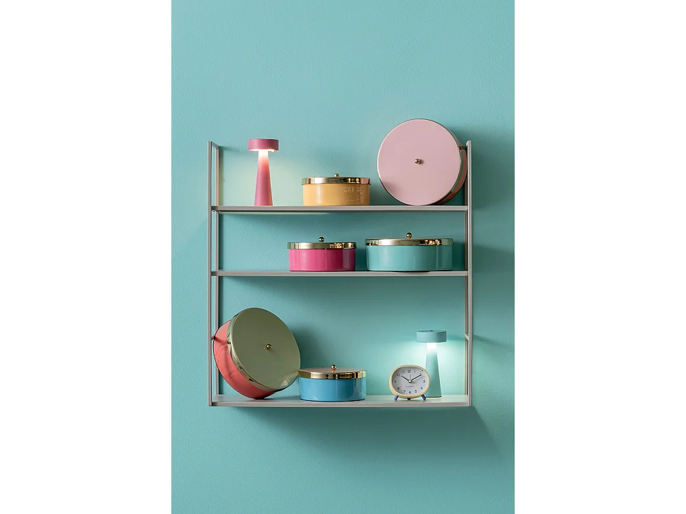 Caja de almacenamiento Double Funky Large - Rojo escarlata y verde suave