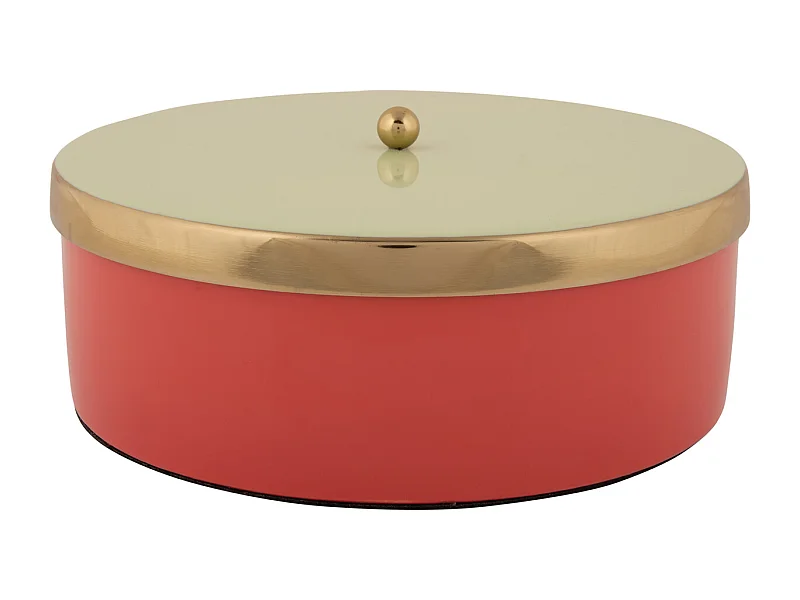 Boîte de rangement Double Funky Large - Rouge écarlate et vert tendre