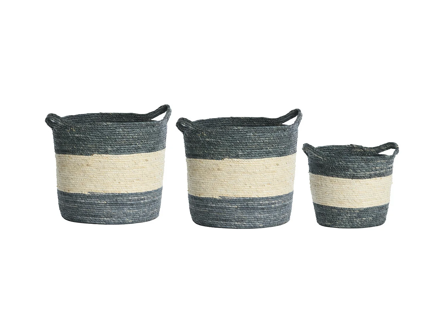 Cesta KILKEE - Ø40x40cm - Azul - Juego de 3