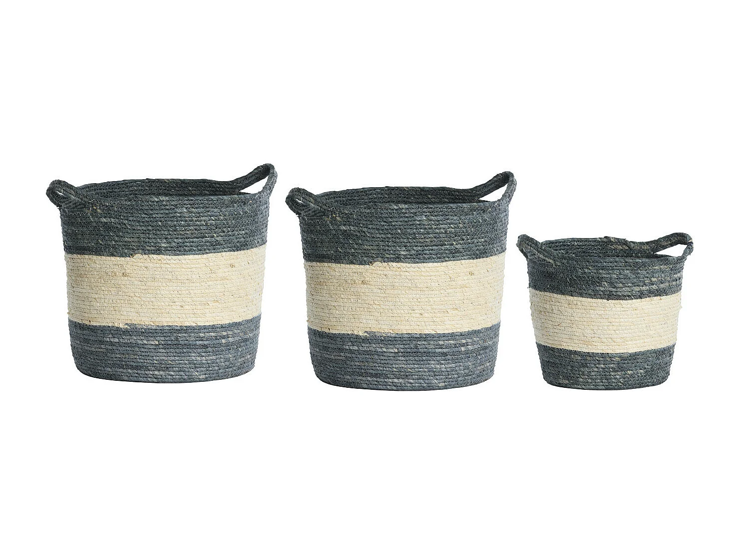 Panier KILKEE - Ø40x40cm - Bleu - Lot de 3