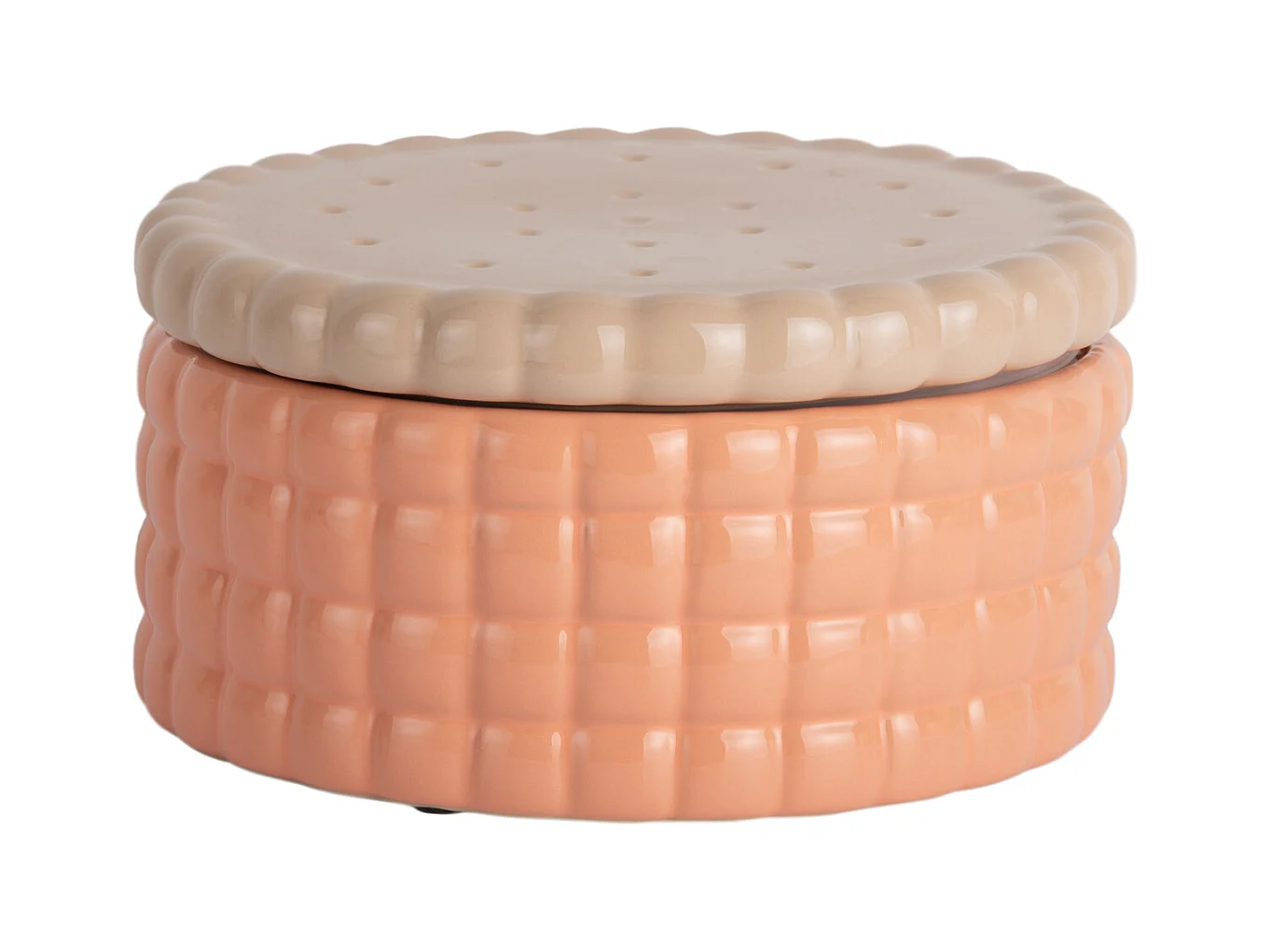 Bocal de rangement pour biscuits, grande taille - Pêche orange