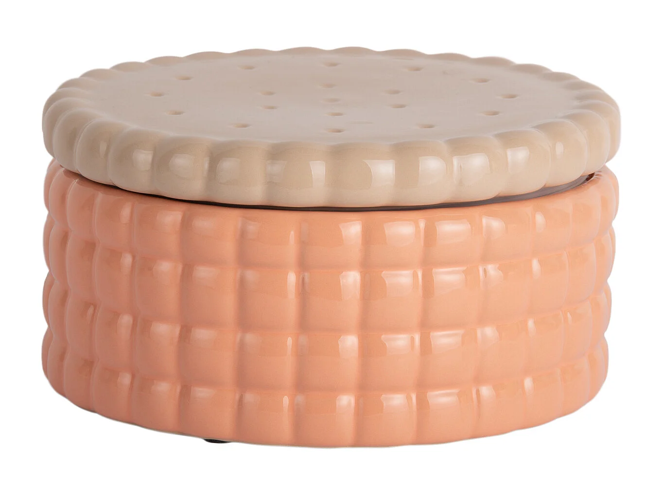 Storage Jar Biscuit Box Large - Peach orange
