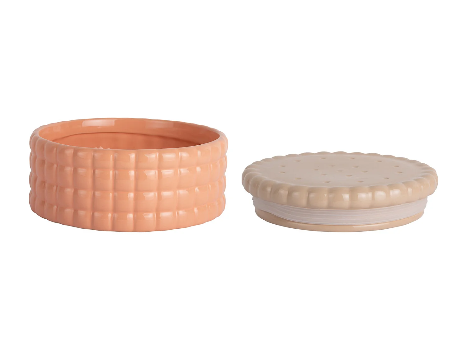 Storage Jar Biscuit Box Large - Peach orange