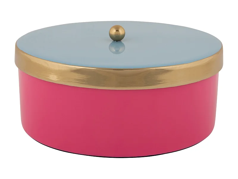 Opbergbox Double Funky Medium - Bright pink &amp; soft blue