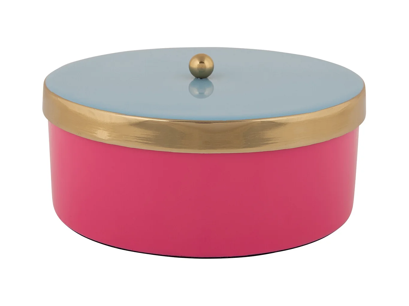 Boîte de rangement Double Funky Medium - Rose vif et bleu doux