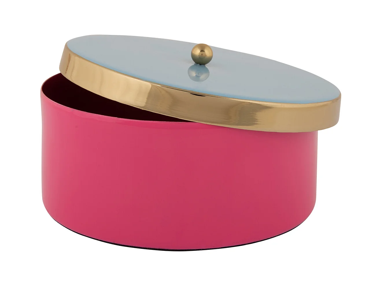 Aufbewahrungsbox Double Funky Medium - Leuchtendes Pink & Zartes Blau