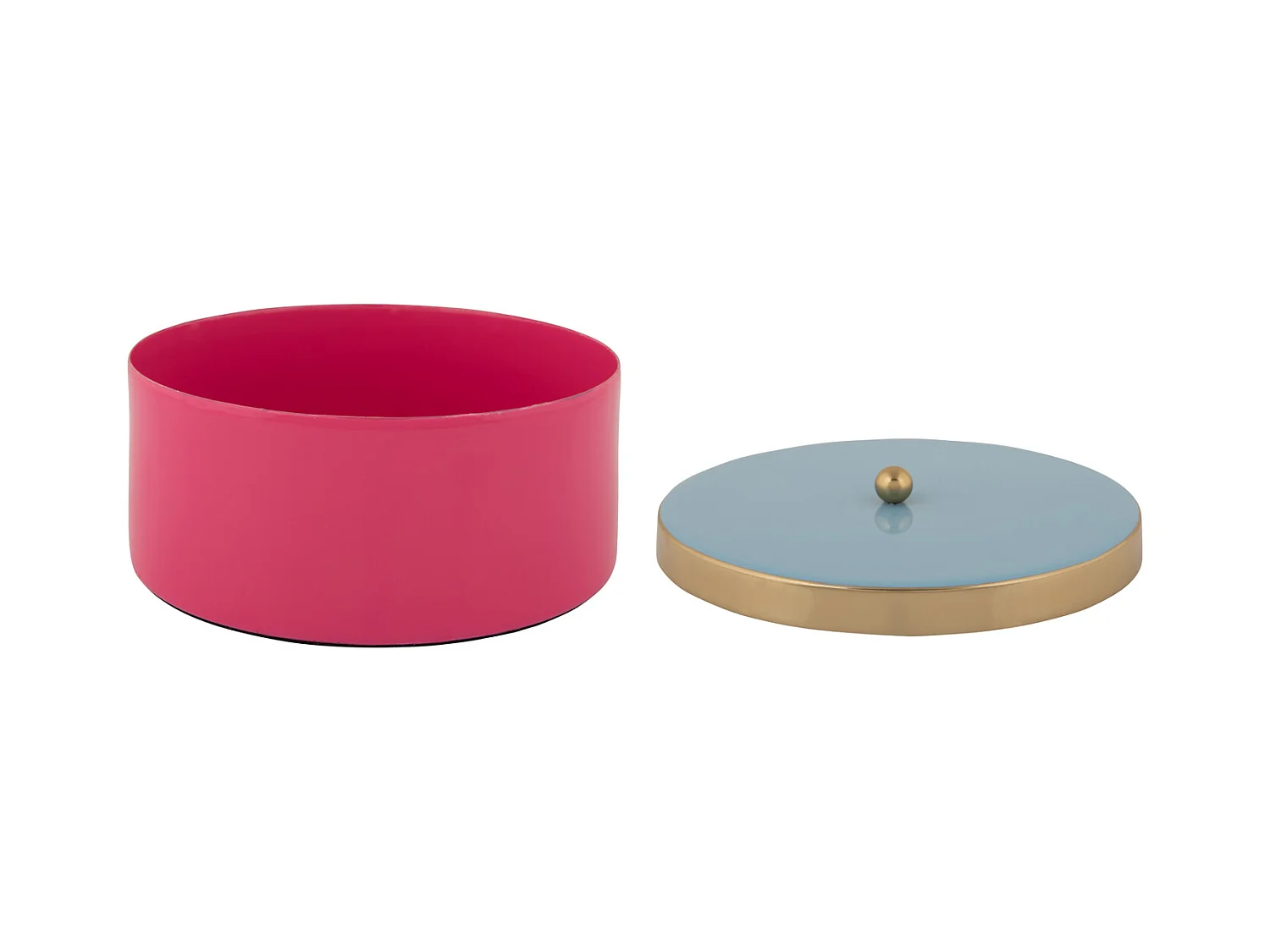 Aufbewahrungsbox Double Funky Medium - Leuchtendes Pink & Zartes Blau