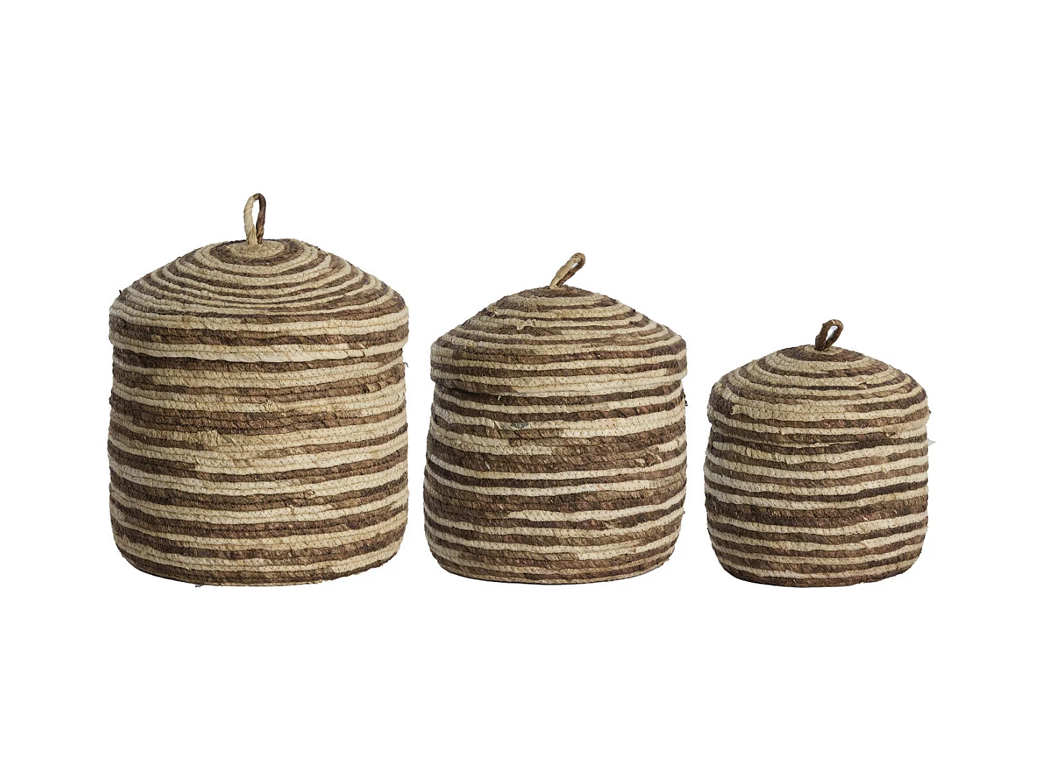 Panier KILRUSH - Ø34x36cm - Marron - Lot de 3