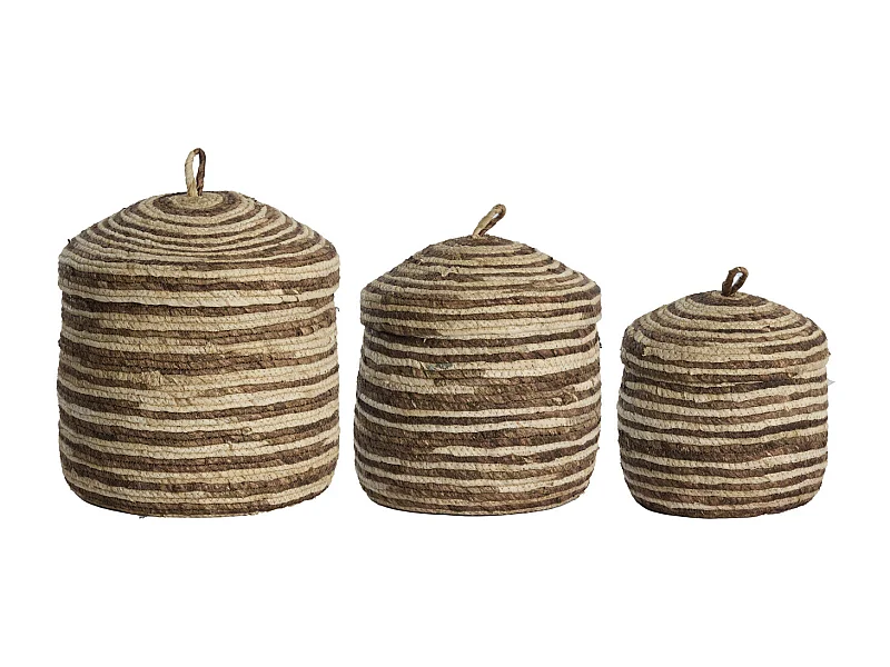 Mand KILRUSH - Ø34x36cm - Bruin - Set van 3