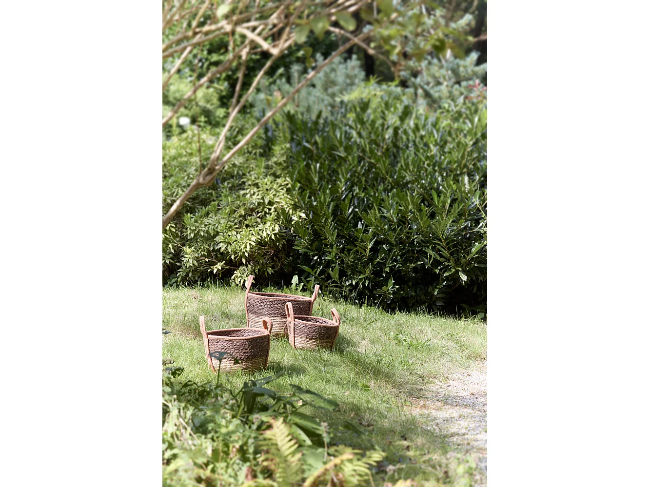 Panier KINSALE - Ø33x23cm - Marron - Lot de 3