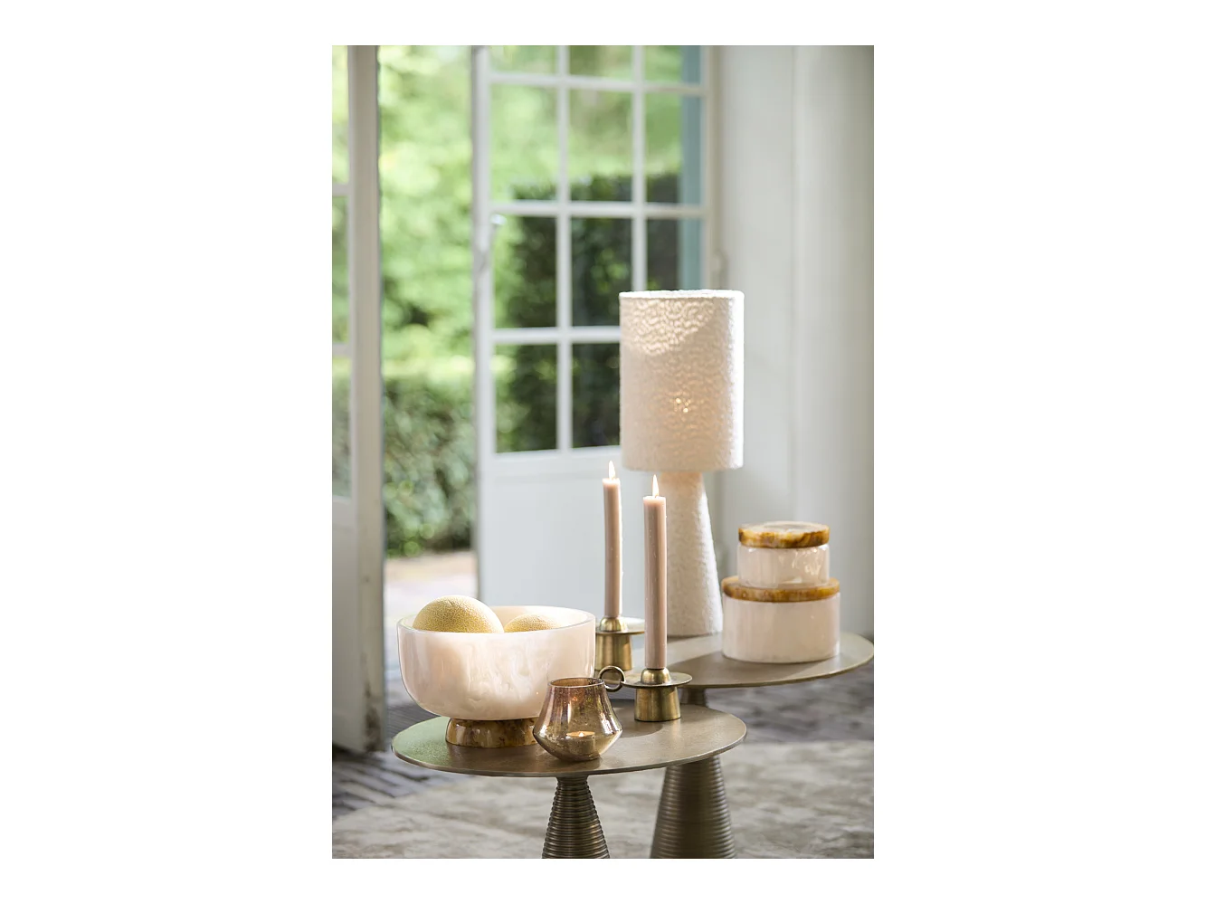 Déco KELIMUTU - Ø19x11,5cm - Blanc