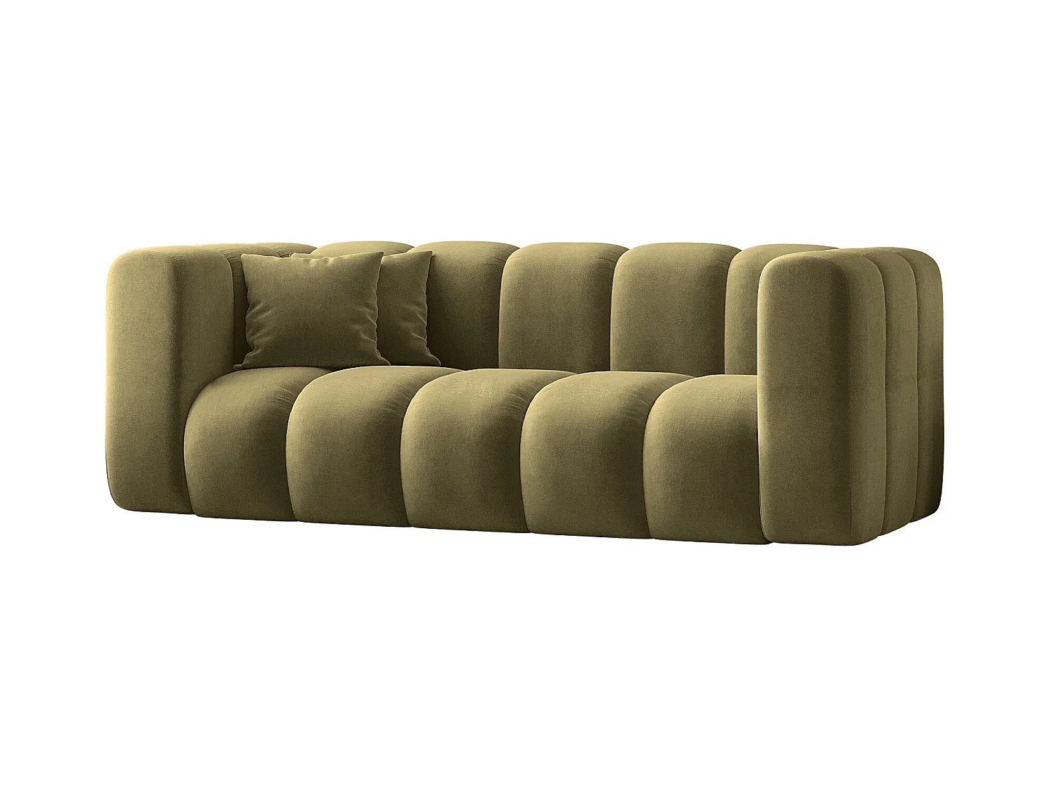 Sofa Zweisitzer-Sofa Grand Modular Stoff Salvador Olive