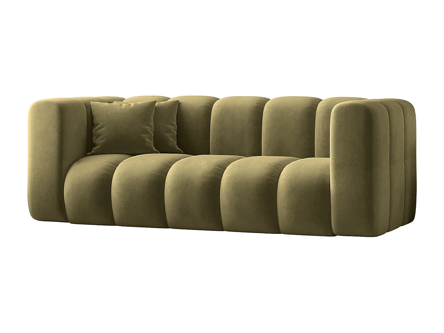 Sofa Zweisitzer-Sofa Grand Modular Stoff Salvador Olive