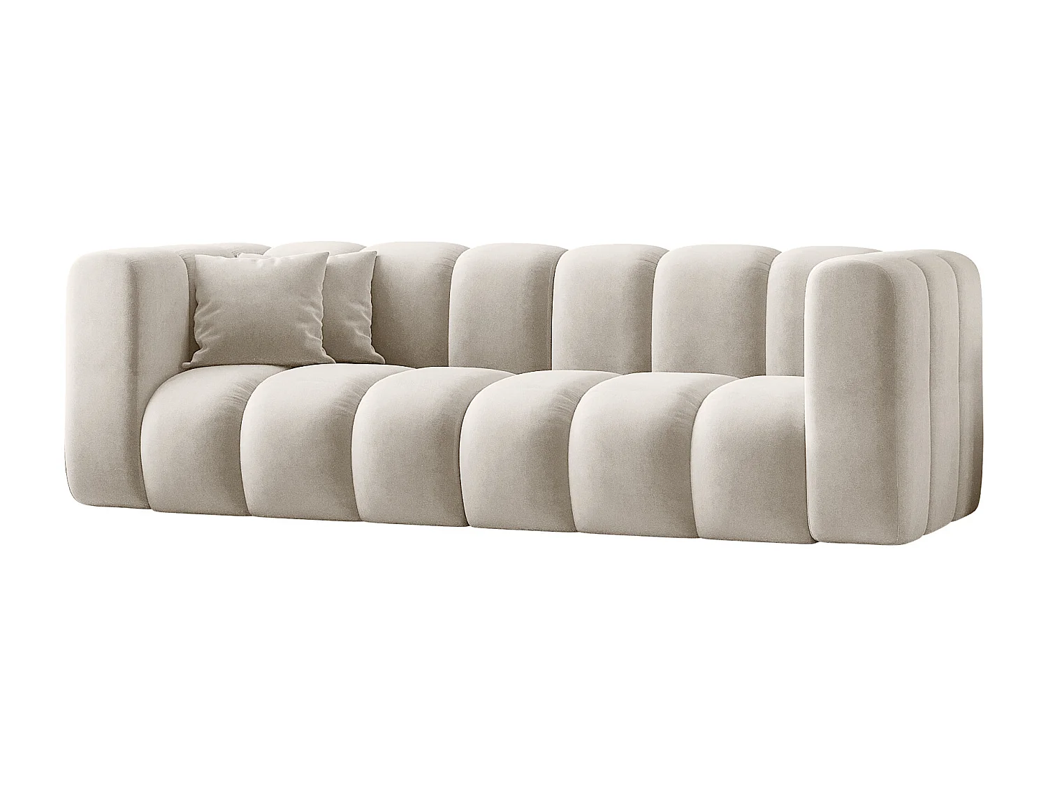 Driezitsbank Grand Modular stof Salvador lichtgrijs