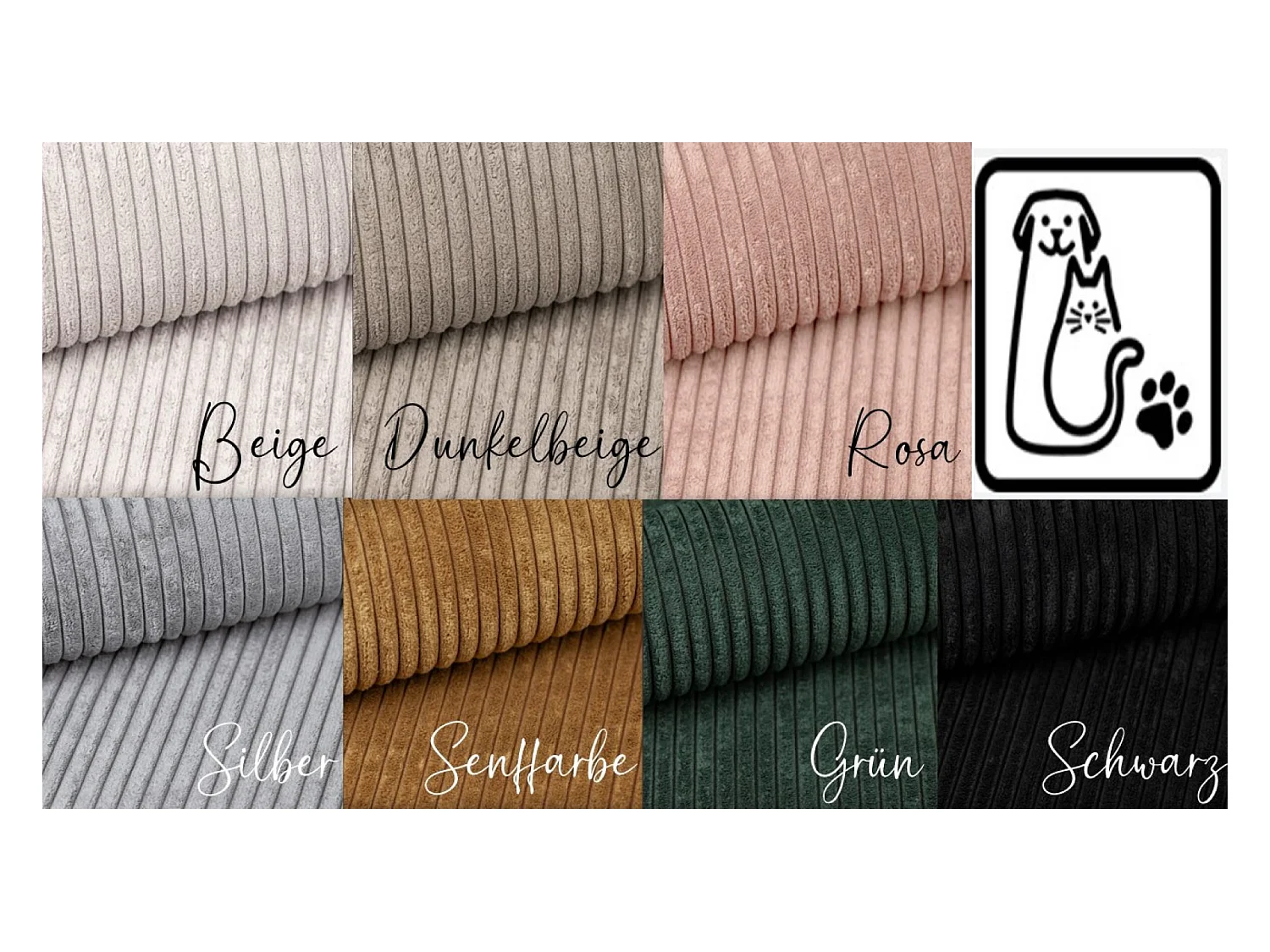 Canapé d'angle DANI en U Tissu élégant Poso Beige