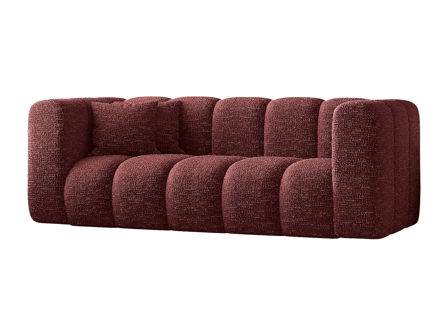 Canapé, sofa, canapé deux places Grand Modular tissu Haga vin rouge