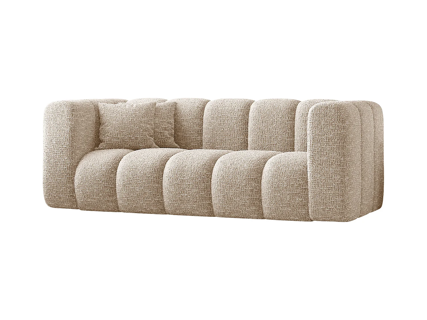 Couch, Sofa, Zweisitzer-Sofa Grand Modular Stoff Haga Ecru