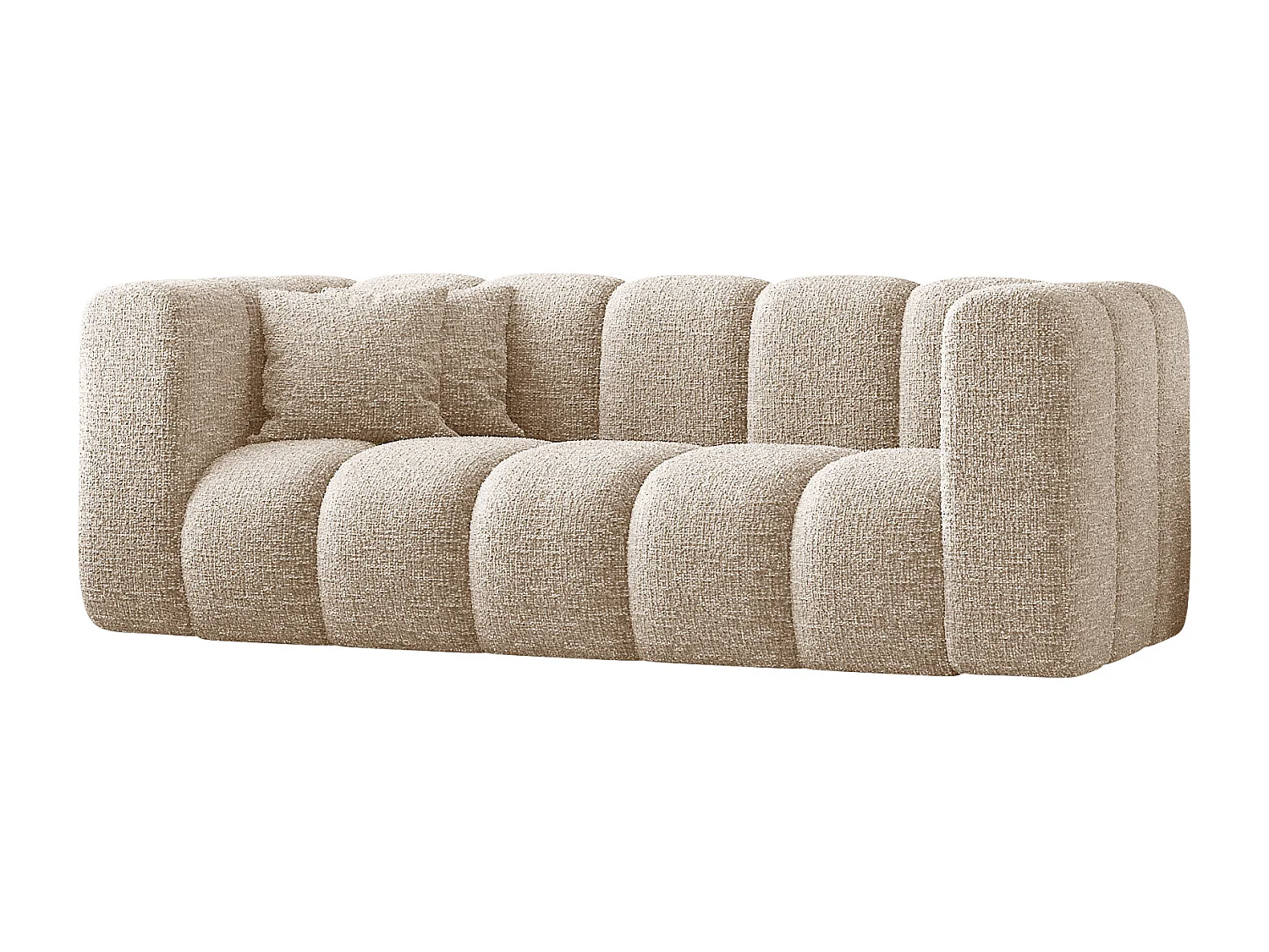 Couch, Sofa, Zweisitzer-Sofa Grand Modular Stoff Haga Ecru