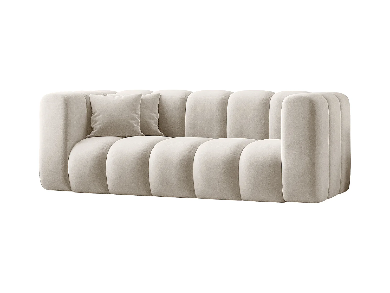 Sofa Zweisitzer-Sofa Grand Modular Stoff Salvador Hellgrau