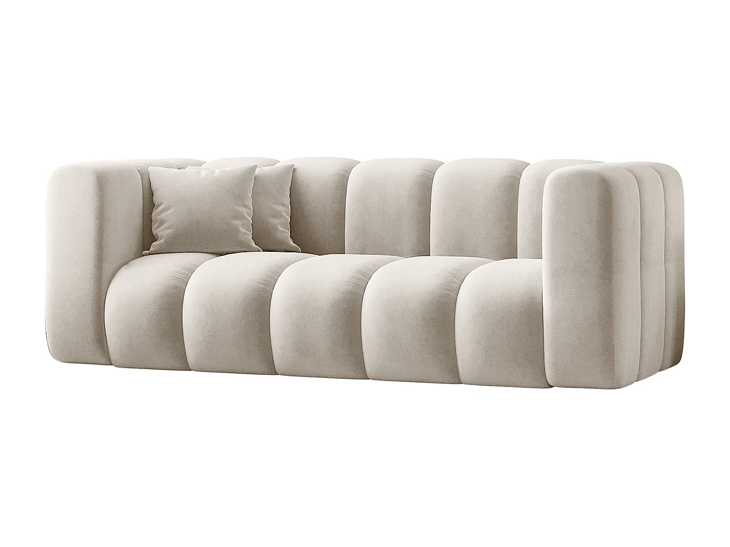 Sofa Zweisitzer-Sofa Grand Modular Stoff Salvador Hellgrau