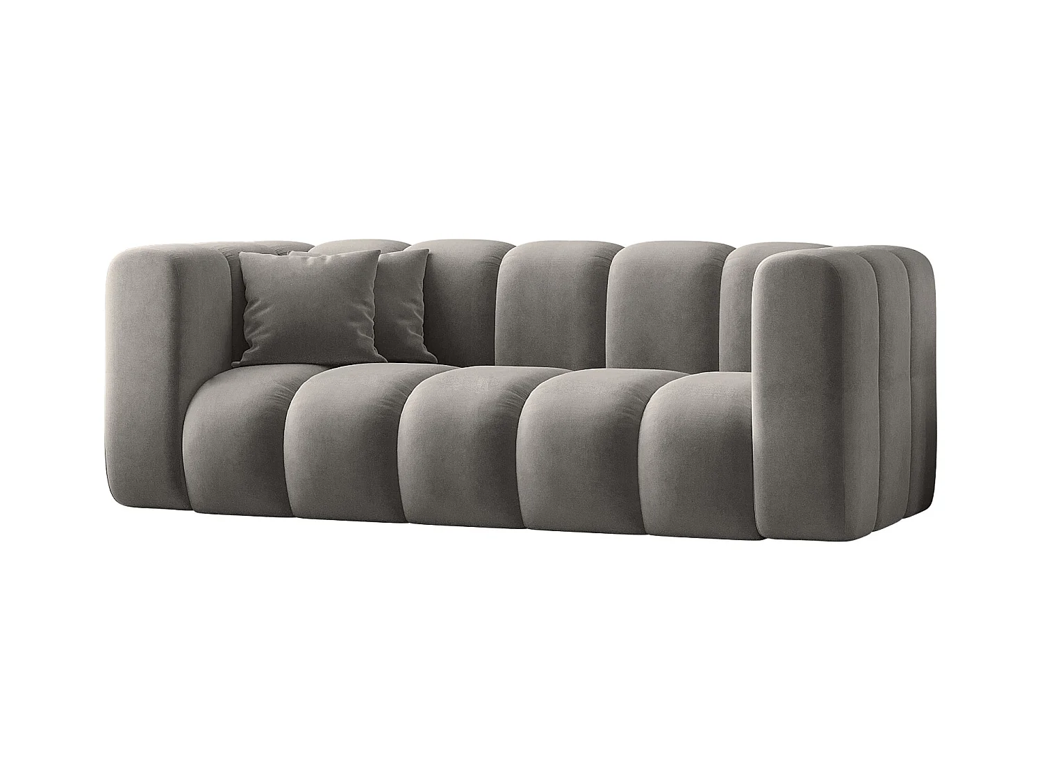 Sofa Zweisitzer-Sofa Grand Modular Stoff Salvador Grau