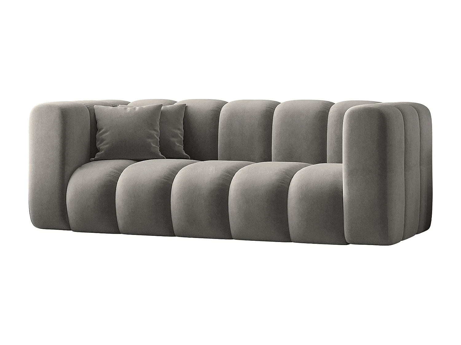 Sofa Zweisitzer-Sofa Grand Modular Stoff Salvador Grau