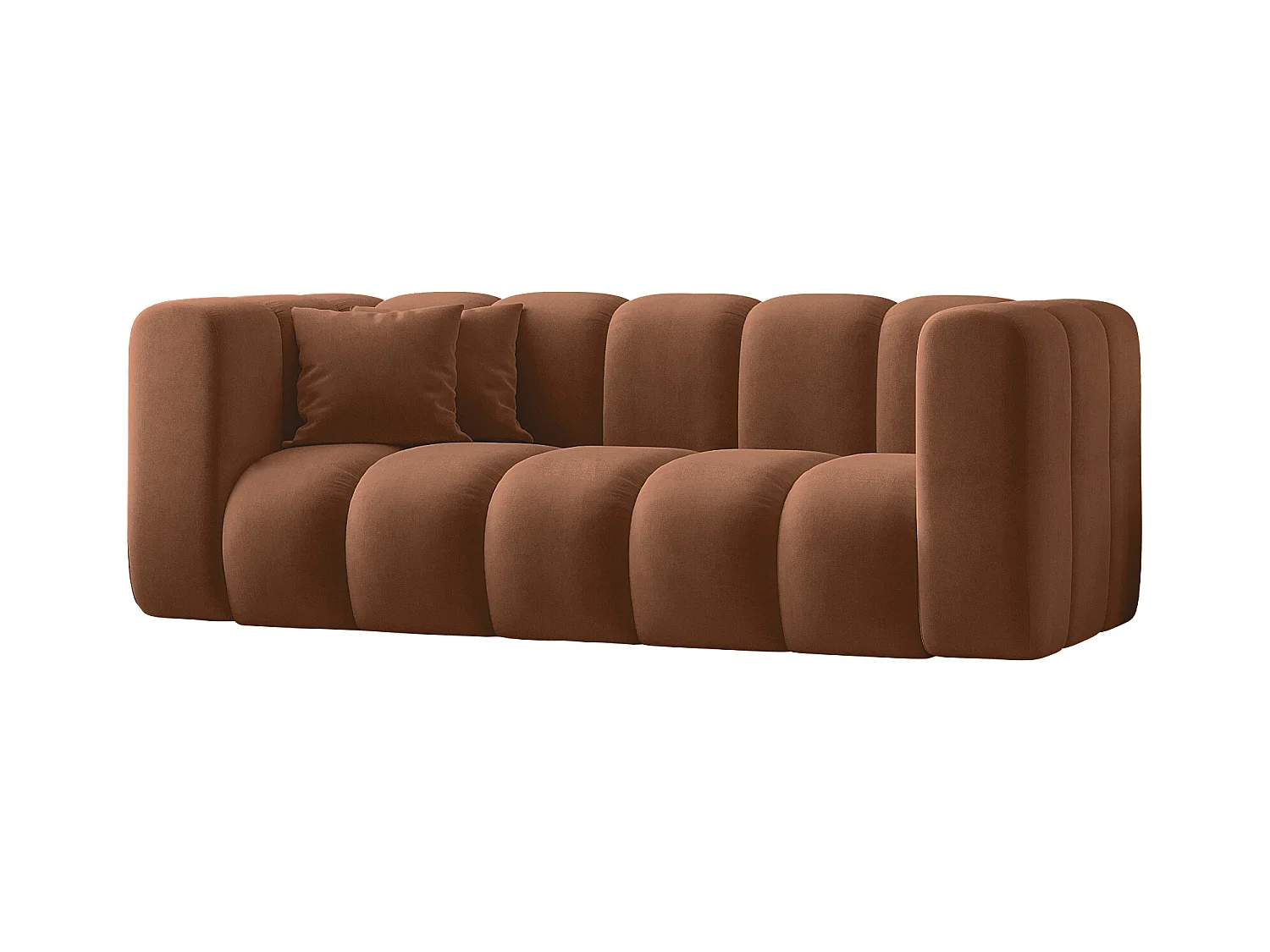Sofa Zweisitzer-Sofa Grand Modular Stoff Salvador Braun