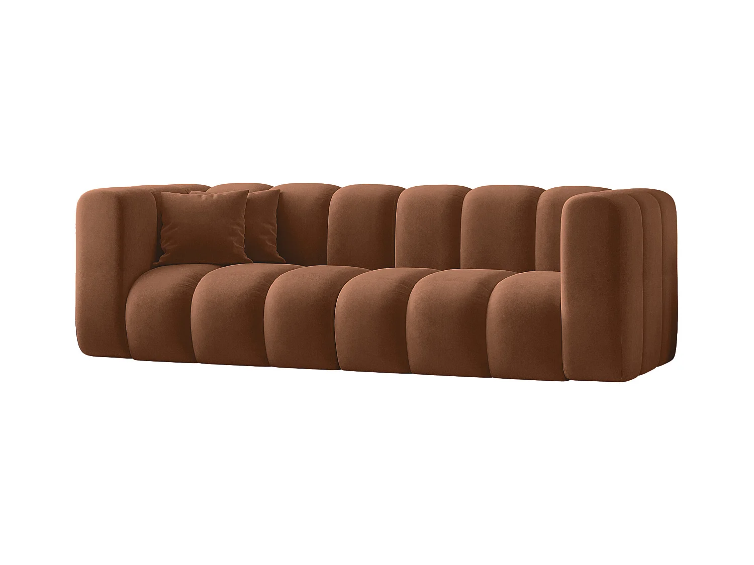 Canapé trois places Grand Modulaire Tissu Salvador Marron