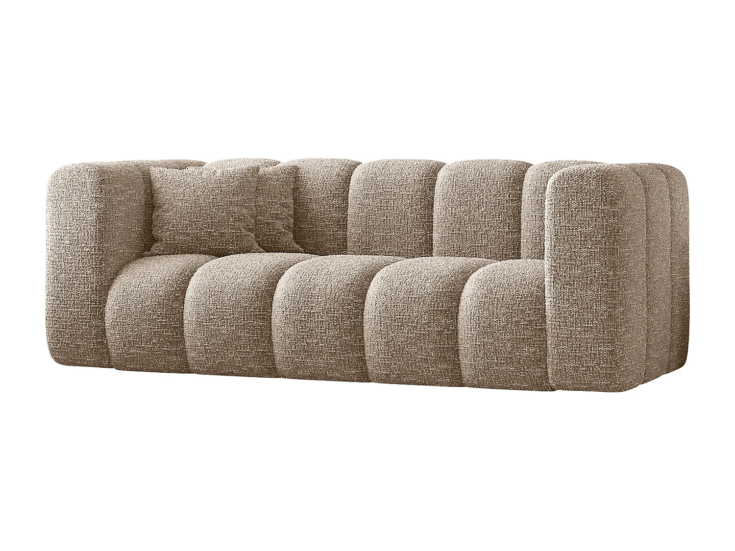 Canapé, Sofa, Canapé deux places Grand Modulaire Tissu Haga Beige