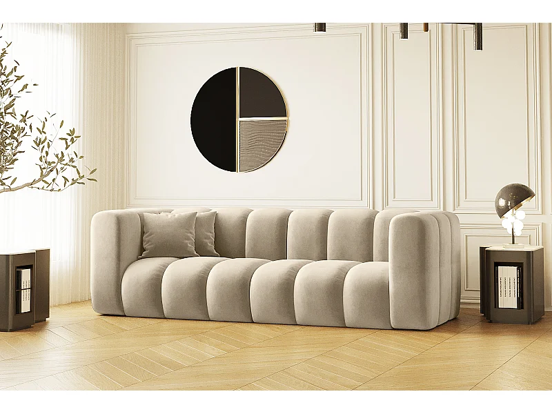 Couch Dreisitzer-Sofa Grand Modular Stoff Salvador Beige