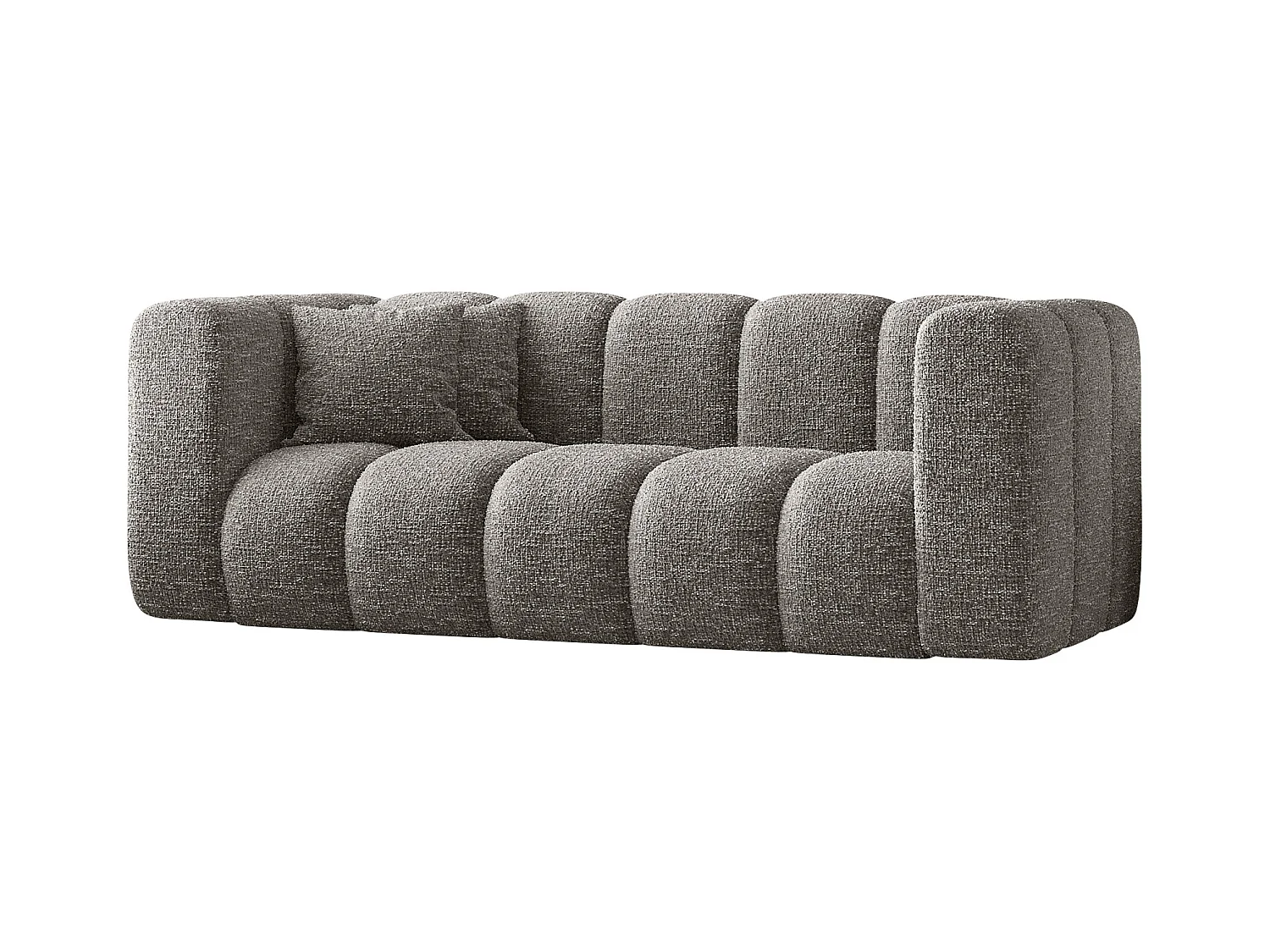 Couch, Sofa, Zweisitzer-Sofa Grand Modular Stoff Haga Grau