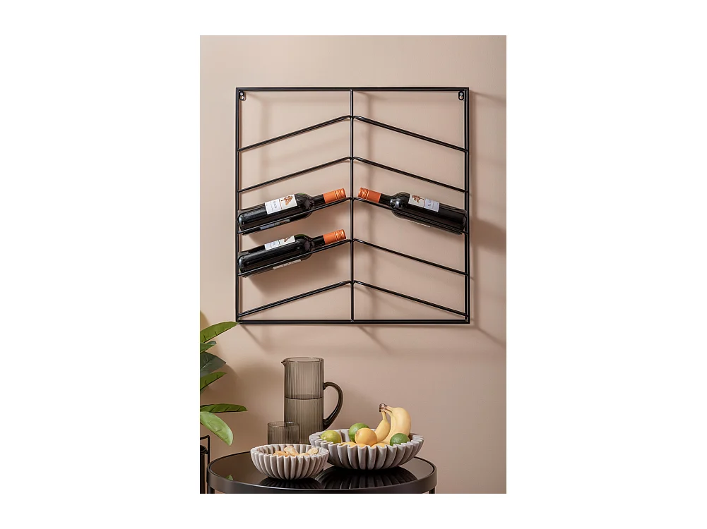 Casier à vin Cuadro - Noir mat