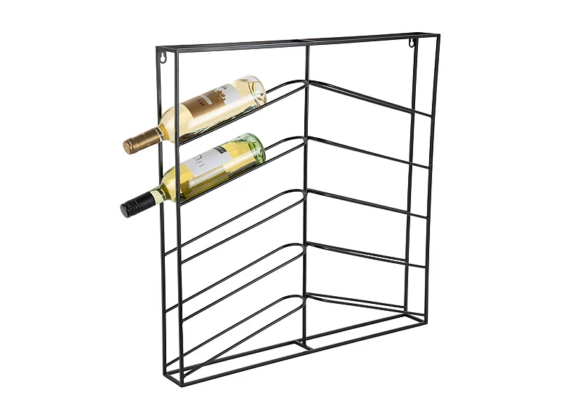 Weinregal Cuadro - Mattschwarz