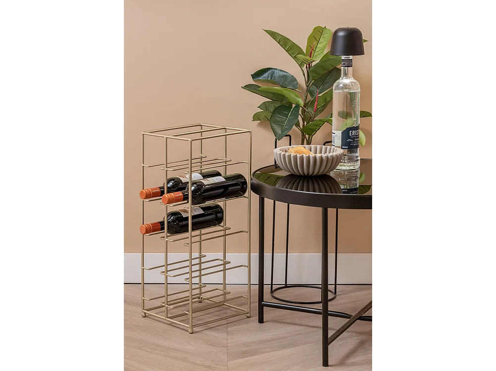 Casier à vin double étage - Peint en or